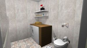 toaleta a kúpeľňová skrinka